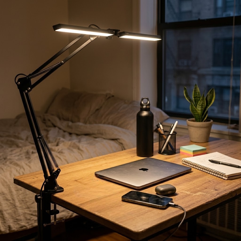 Lampe de bureau articulée double tête | Duolux
