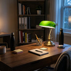 Lampe de bureau verte vintage | Emeris