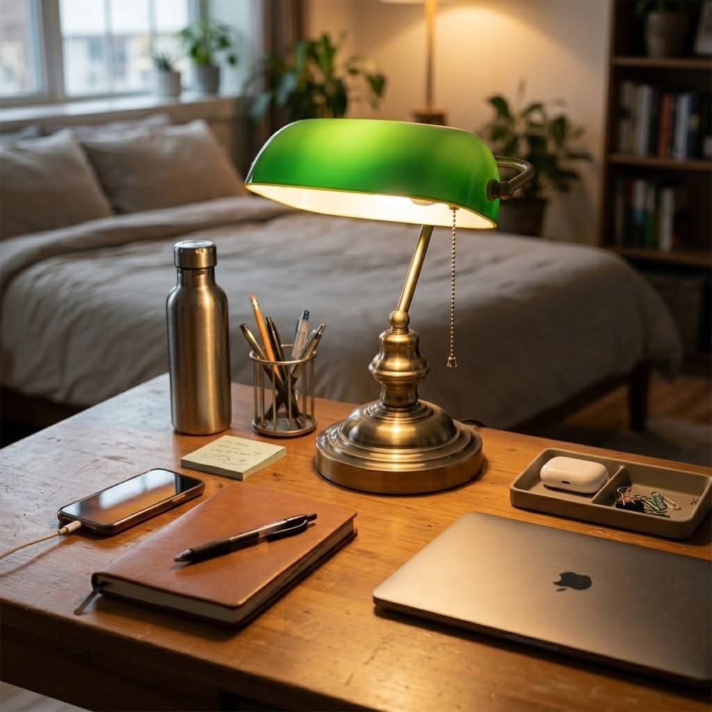 Lampe de bureau vintage vert | Verdanis