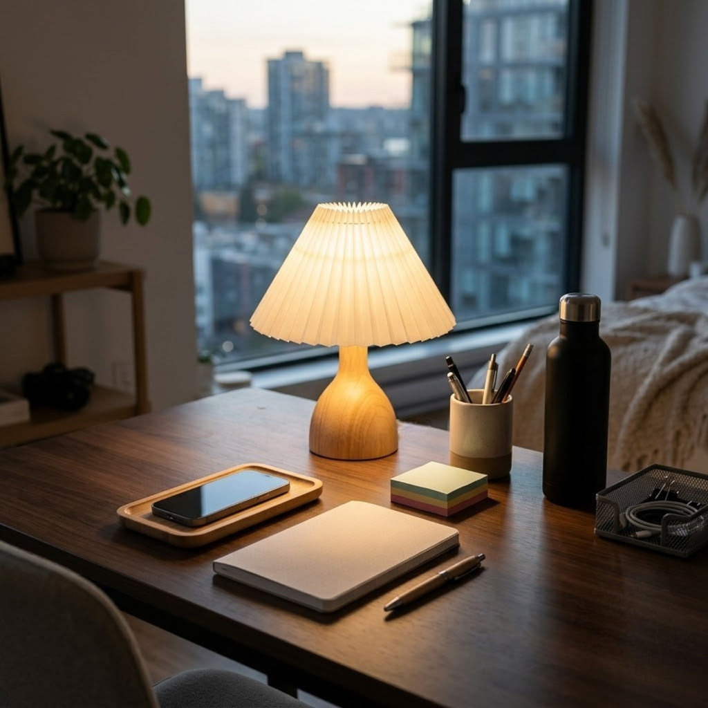 Lampe de bureau vintage bois | Ceralya