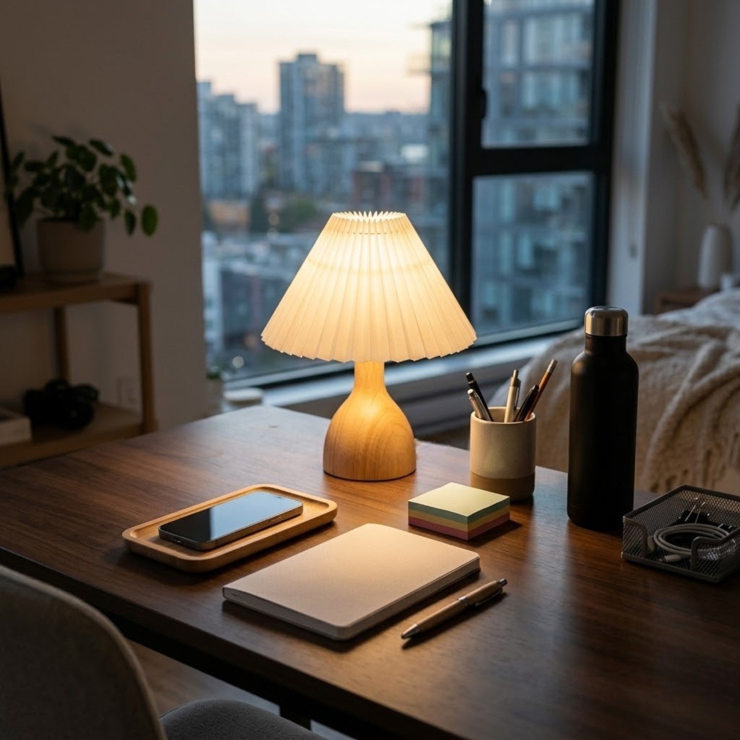 Lampe de bureau vintage bois | Ceralya