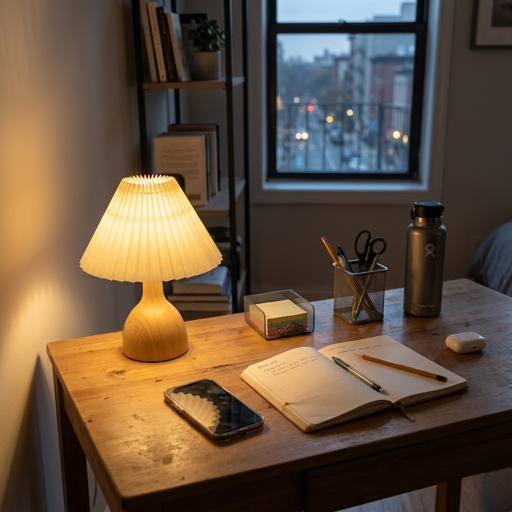 Lampe de bureau bois vintage | Cerawood