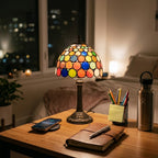 Lampe de bureau vintage vitrail | Stainora