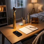 Lampe de bureau dorée moderne | Solaryna