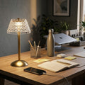 Lampe de bureau tactile dorée | Aurelia