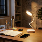 Lampe de bureau blanche rechargeable | Lunaria