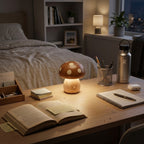 Lampe de bureau bois champignon | Mushora