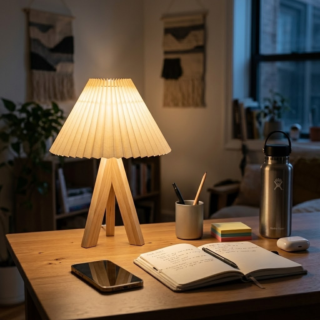 Lampe de bureau bois tamisée | Lumibois