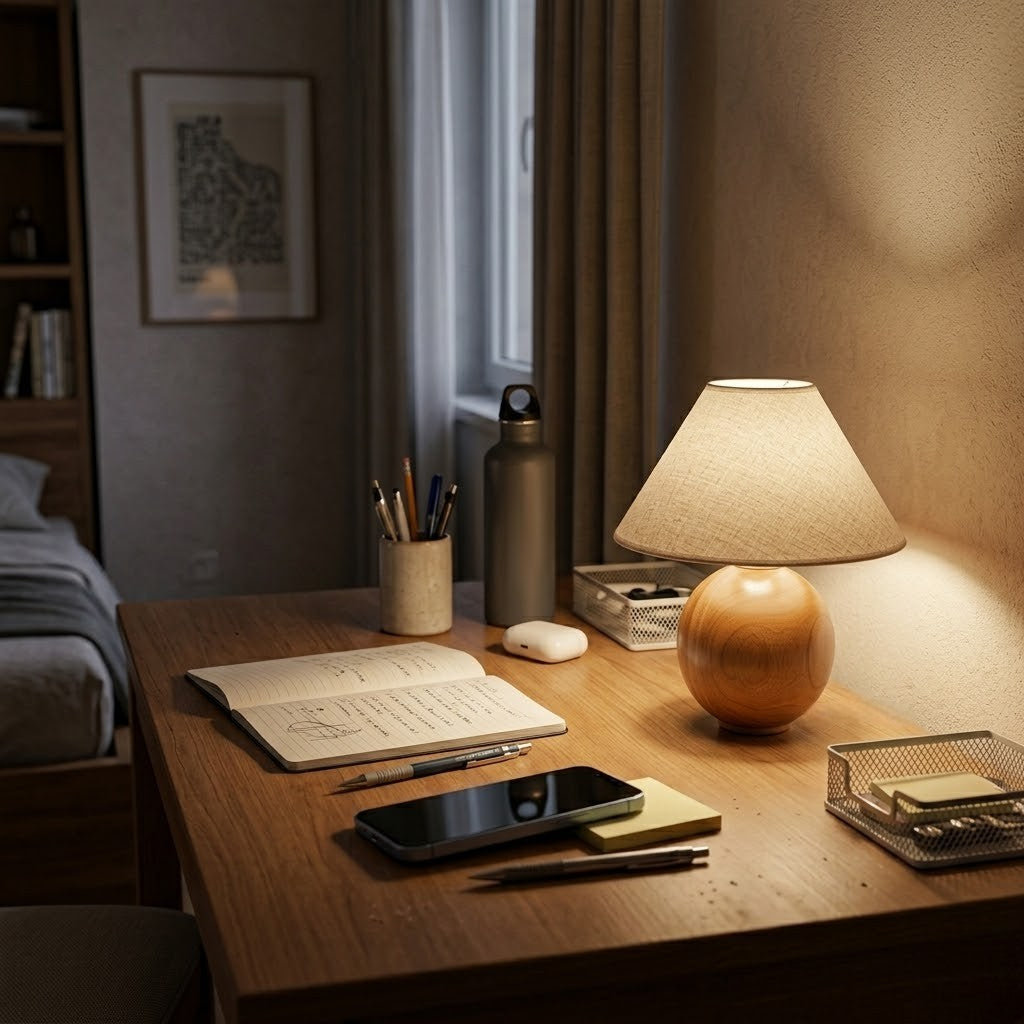 Lampe de bureau bois vintage | Timbera