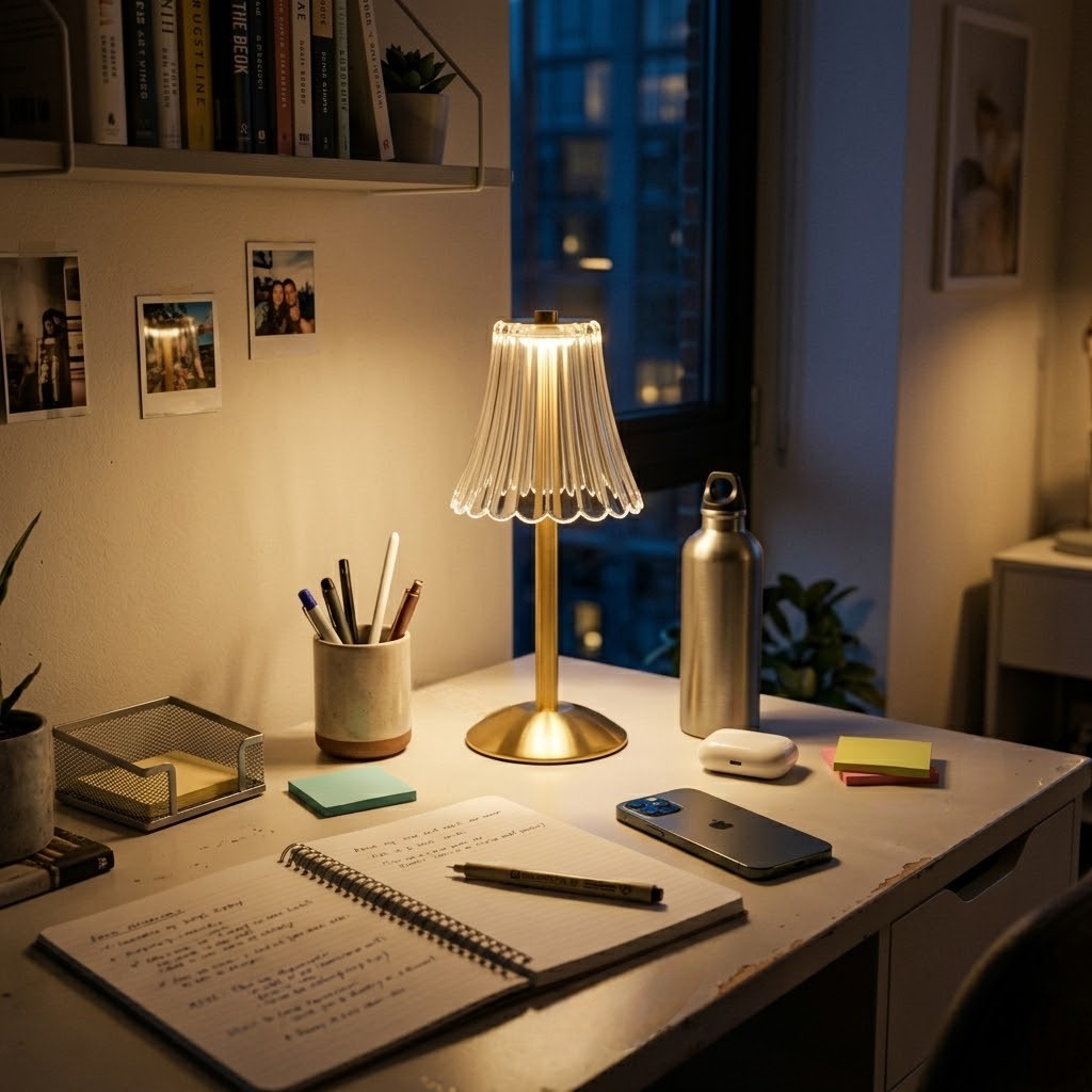 Lampe de bureau dorée papillon | Butterflya