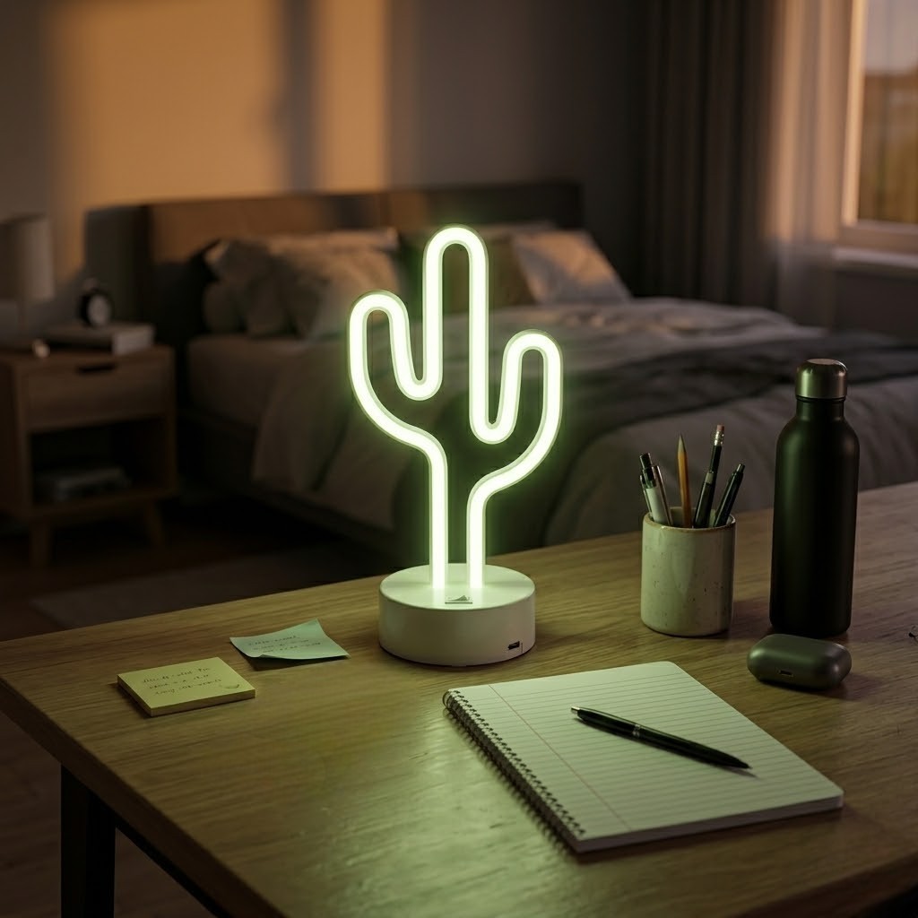 Lampe de bureau verte cactus | Cactea