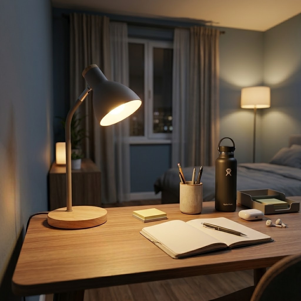 Lampe de bureau bois orientable | Arvella