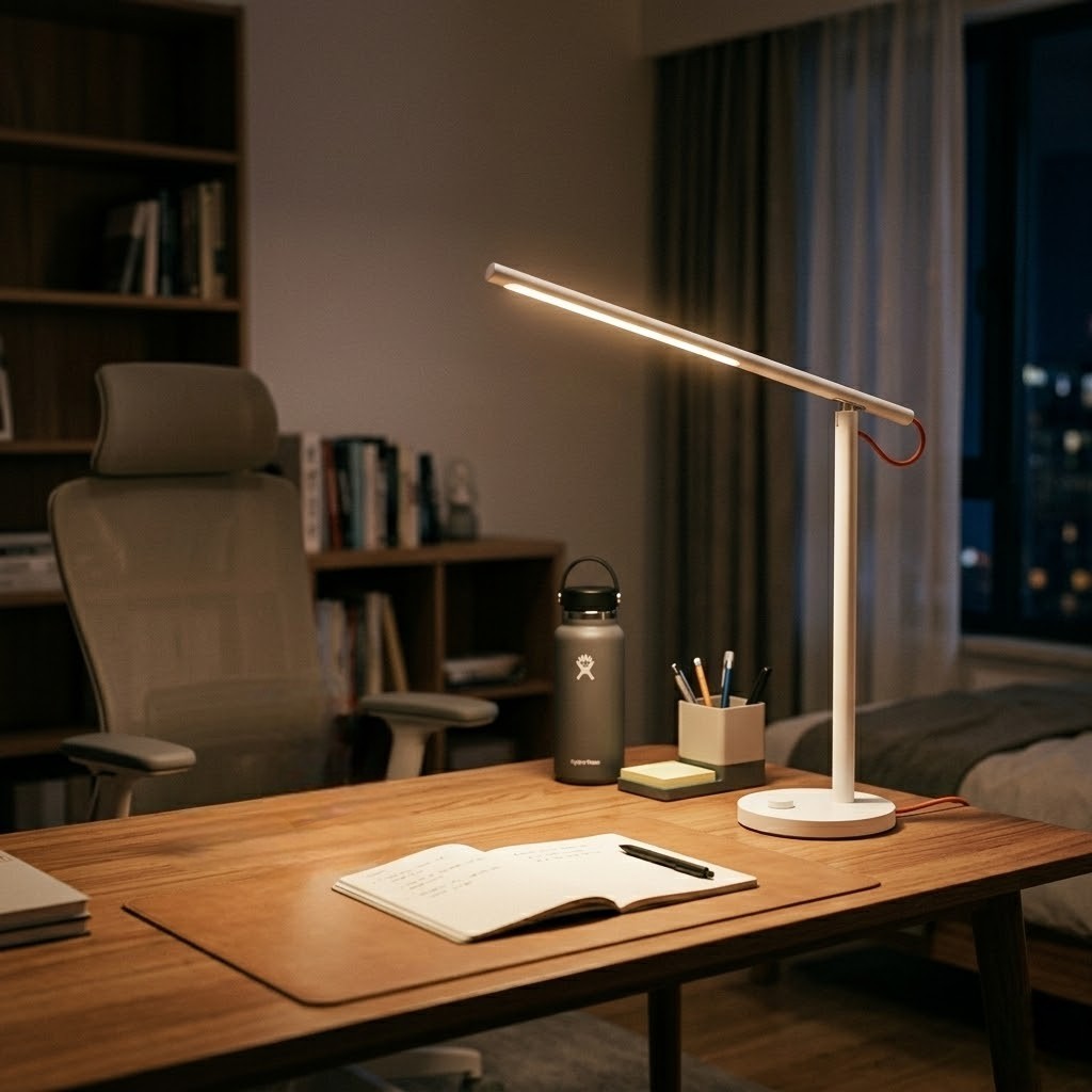 Lampe de bureau blanche minimaliste | Purelia
