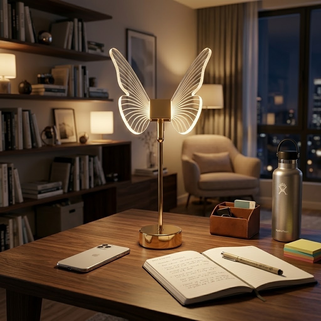 Lampe de bureau dorée diamant | Diamantys