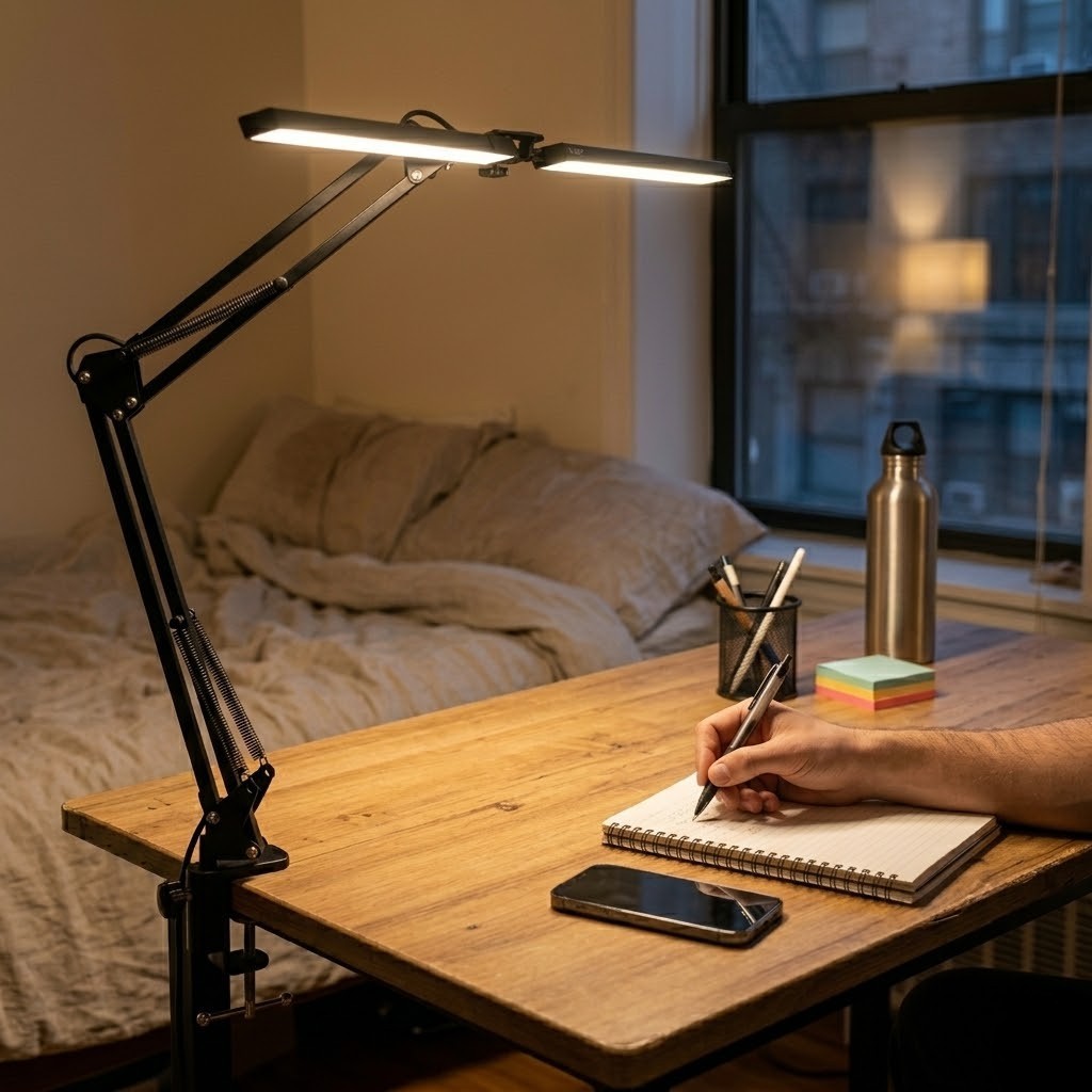 Lampe de bureau articulée double tête | Duolux