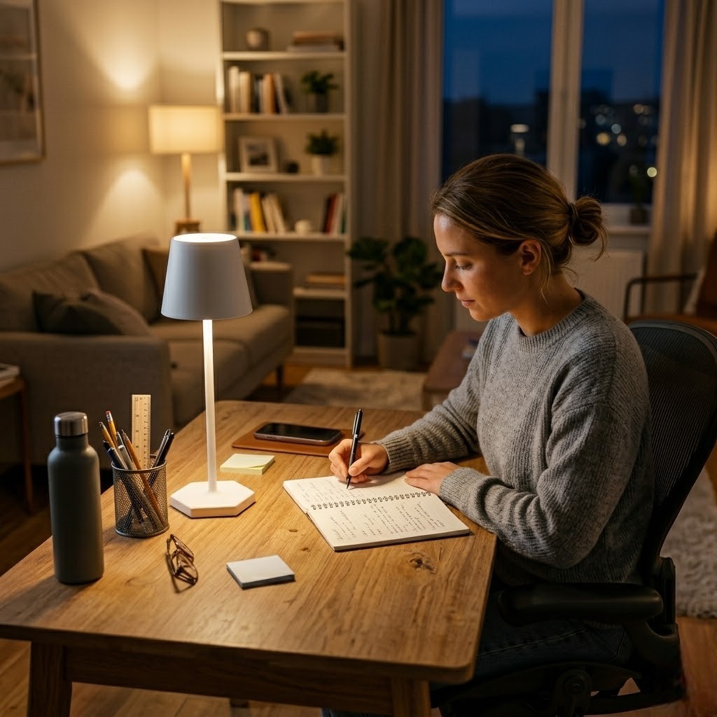 Lampe de bureau blanche design | Althera