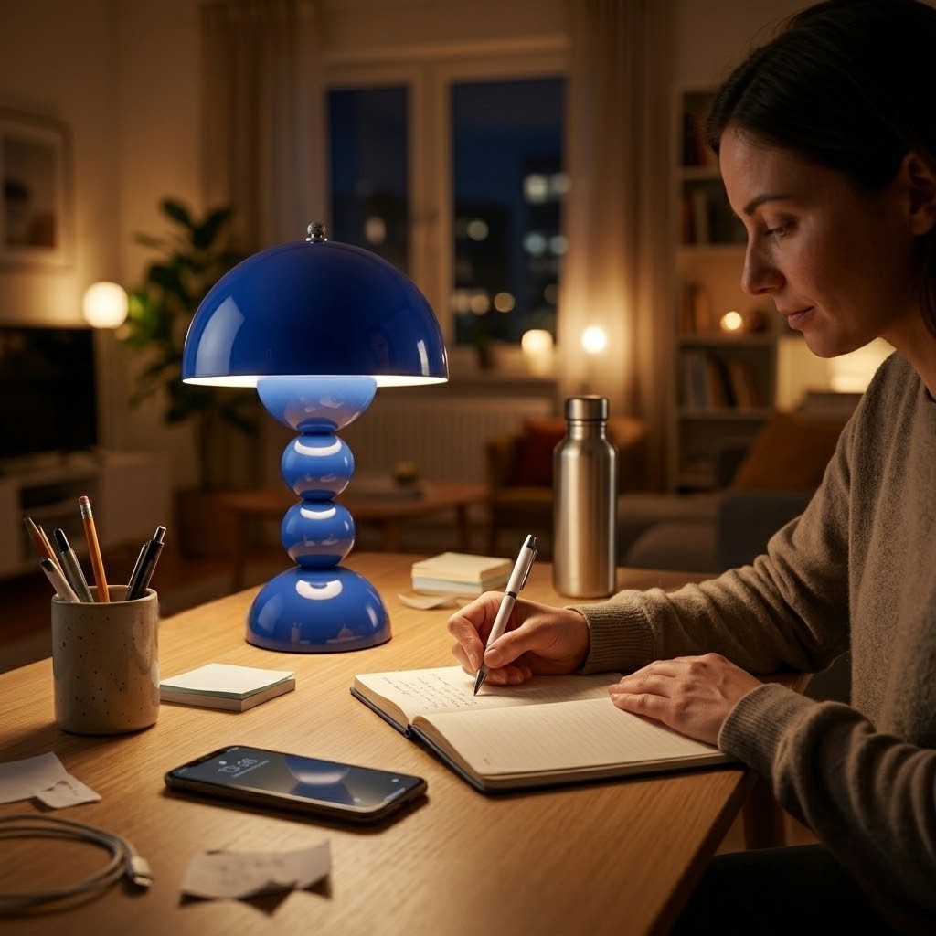 Lampe de bureau bleue | Floréa