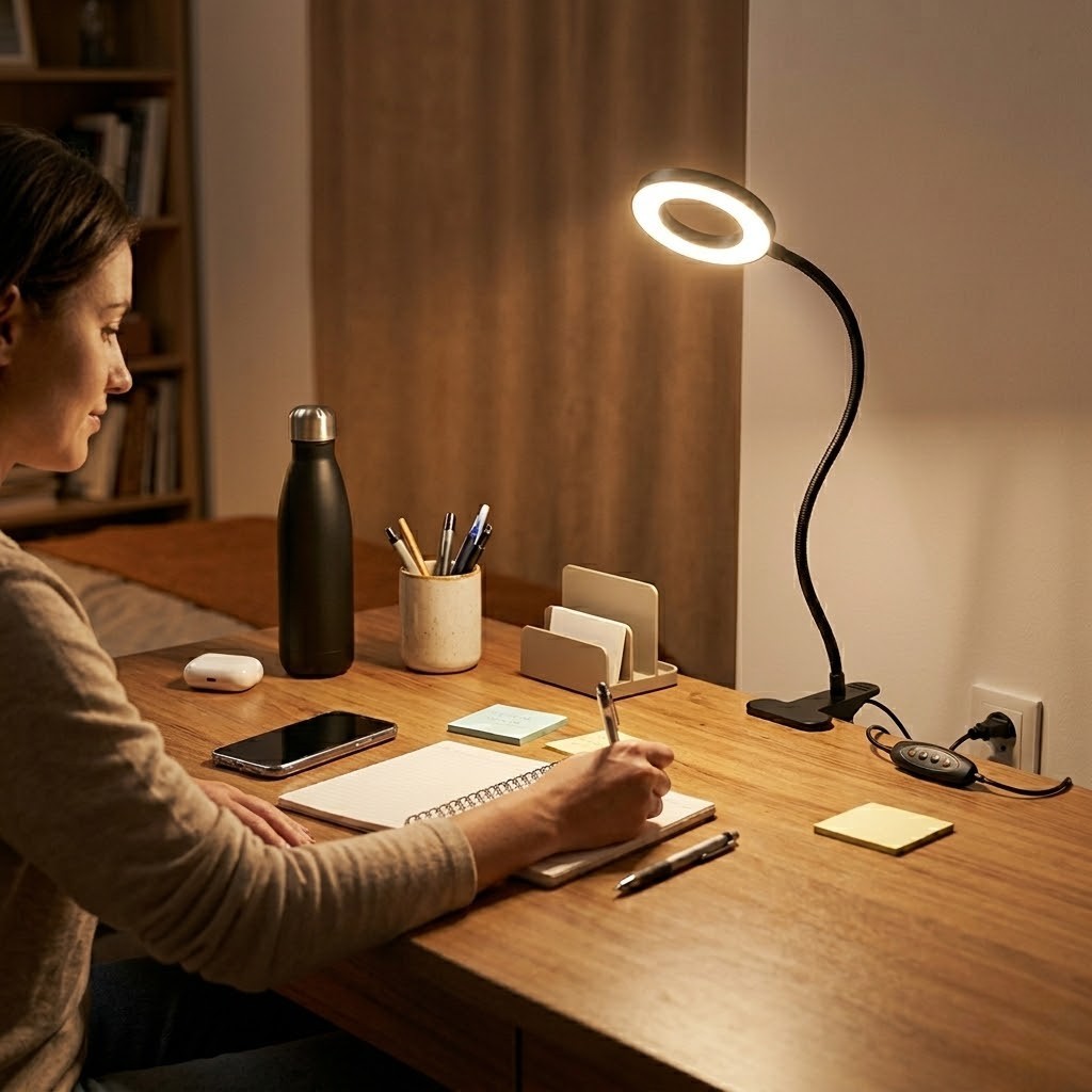 Lampe de bureau à pince flexible | Voltera