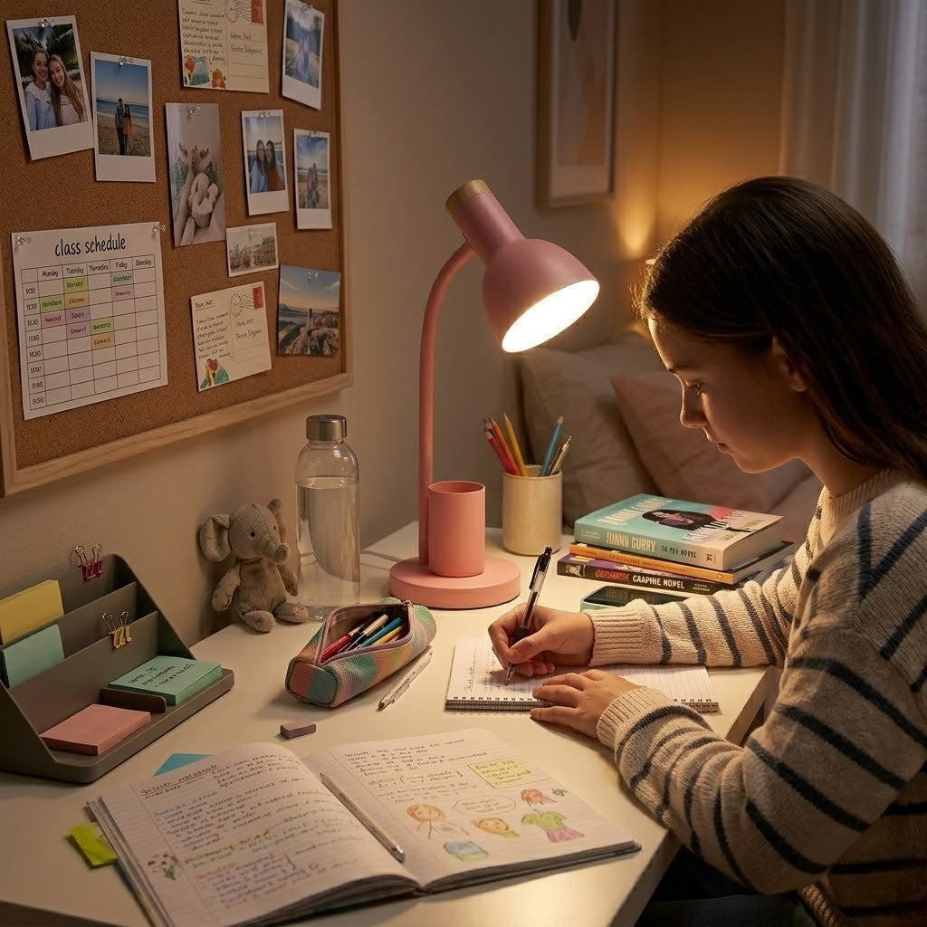 Lampe de bureau enfant avec pot à crayons | Creatix
