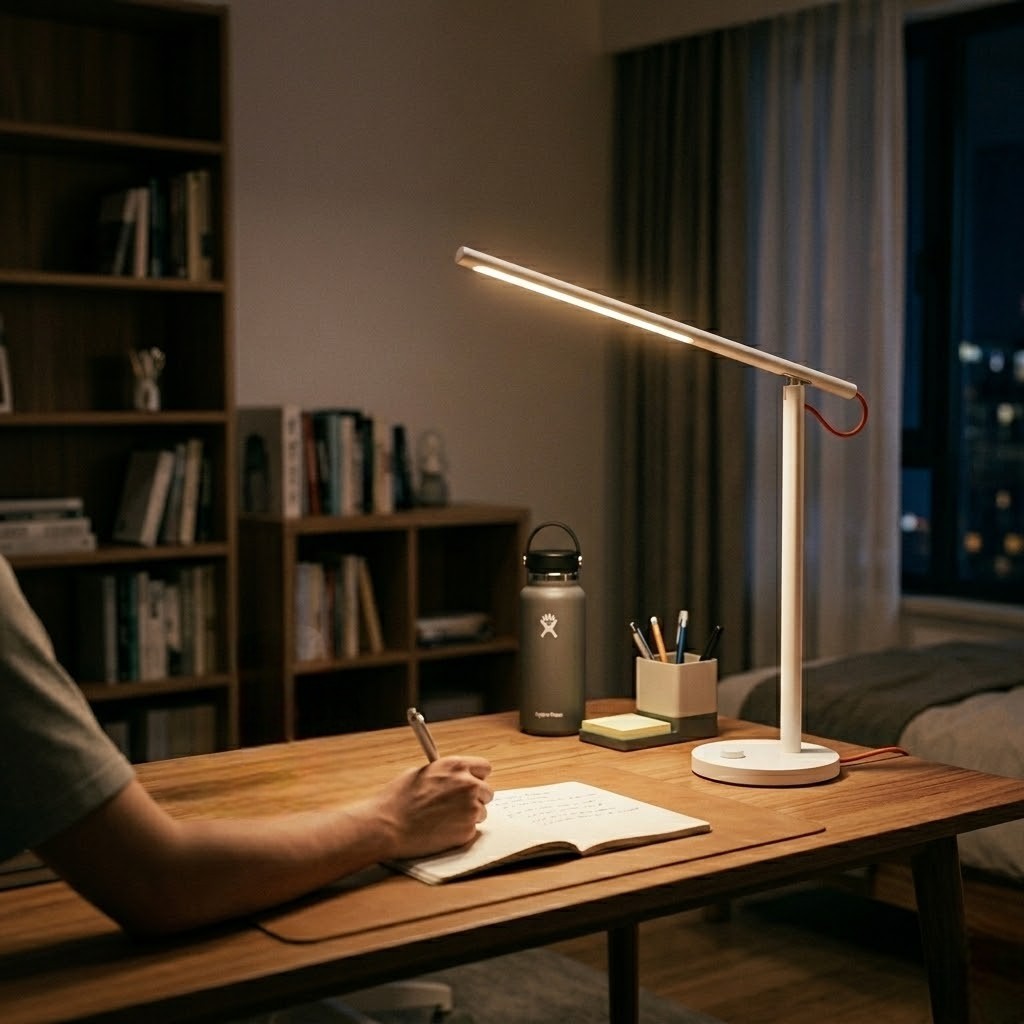Lampe de bureau blanche minimaliste | Purelia