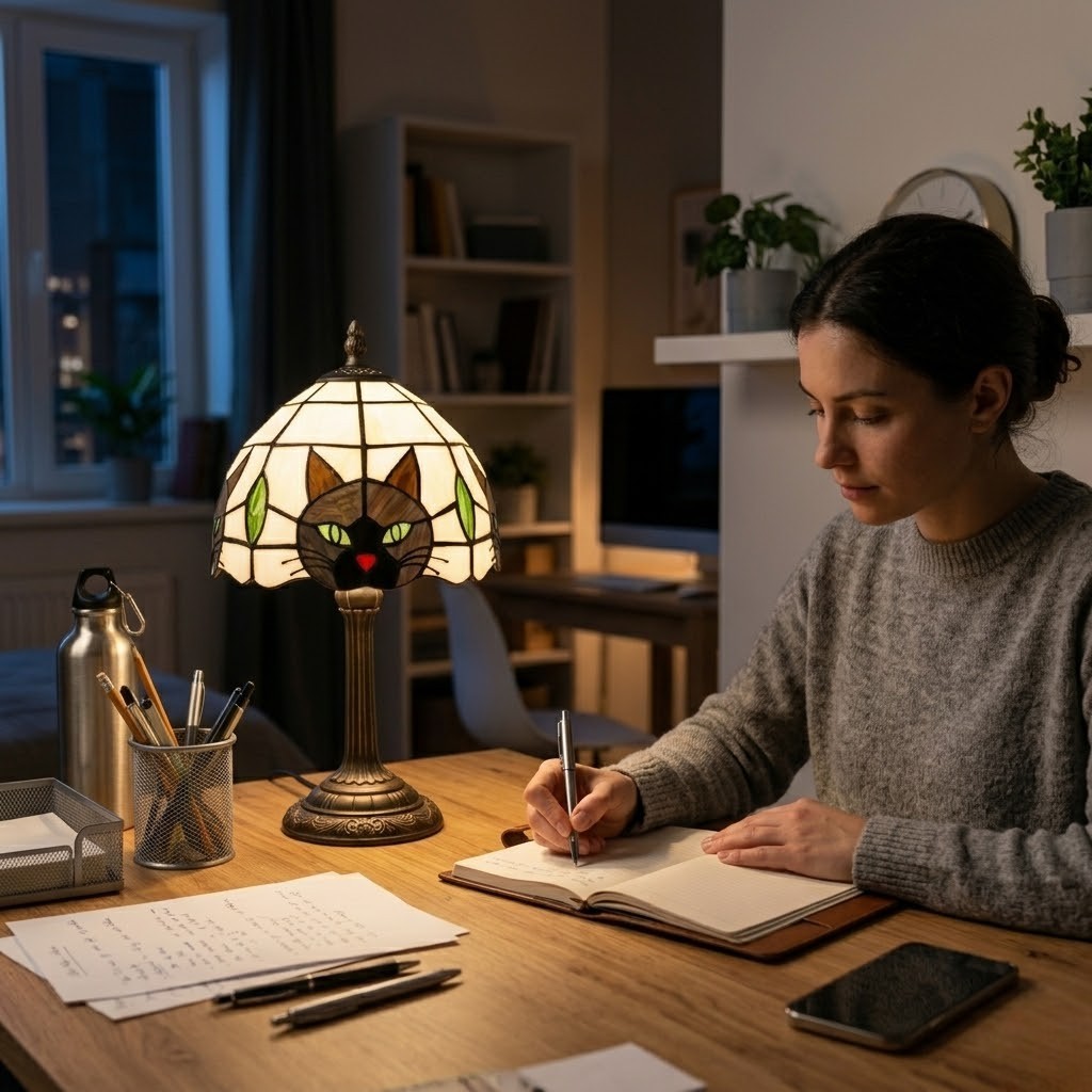 Lampe de bureau vintage chat | Félina