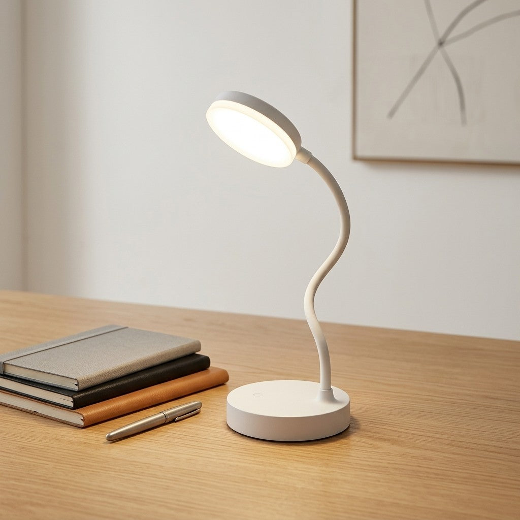 Lampe de bureau sans fil blanche | Solaris