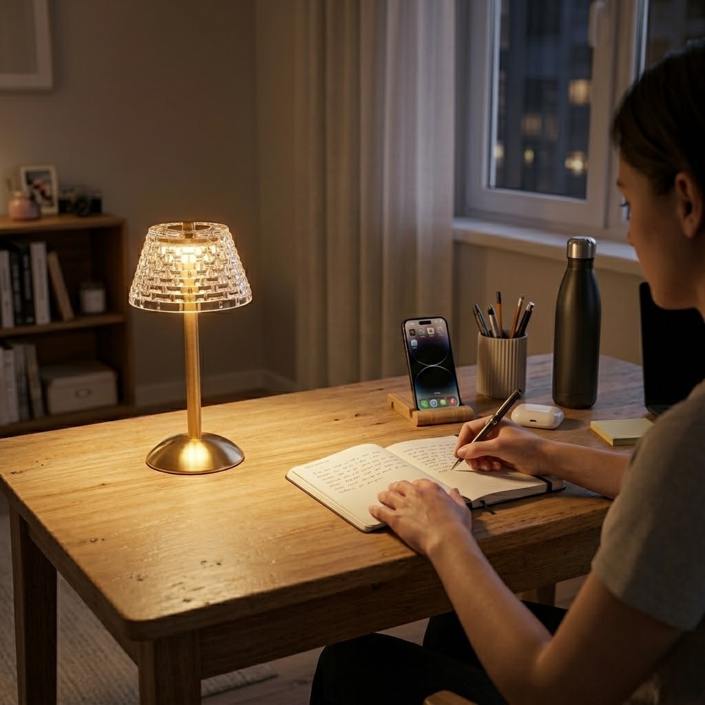 Lampe de bureau sans fil moderne | Velora