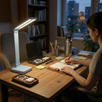 Lampe de bureau bleue pliable | Foldora