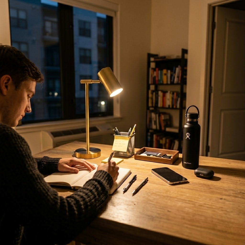 Lampe de bureau dorée design | Mushgold