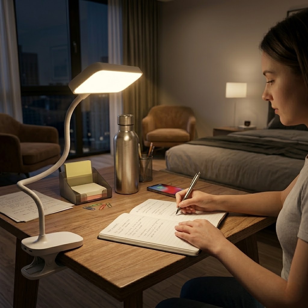 Lampe de bureau blanche sans fil | Cordelia