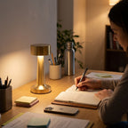 Lampe de bureau dorée rétro | Aurésia