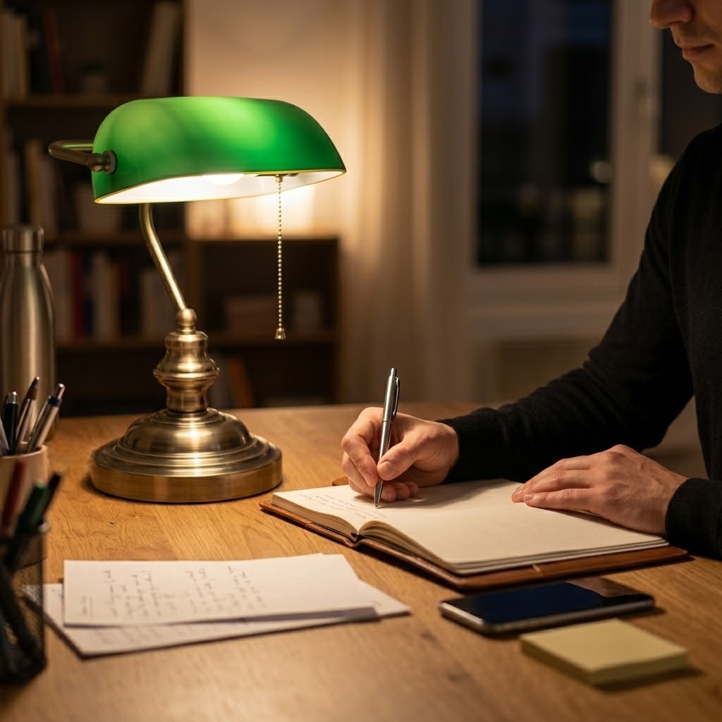 Lampe de bureau vintage vert | Verdanis