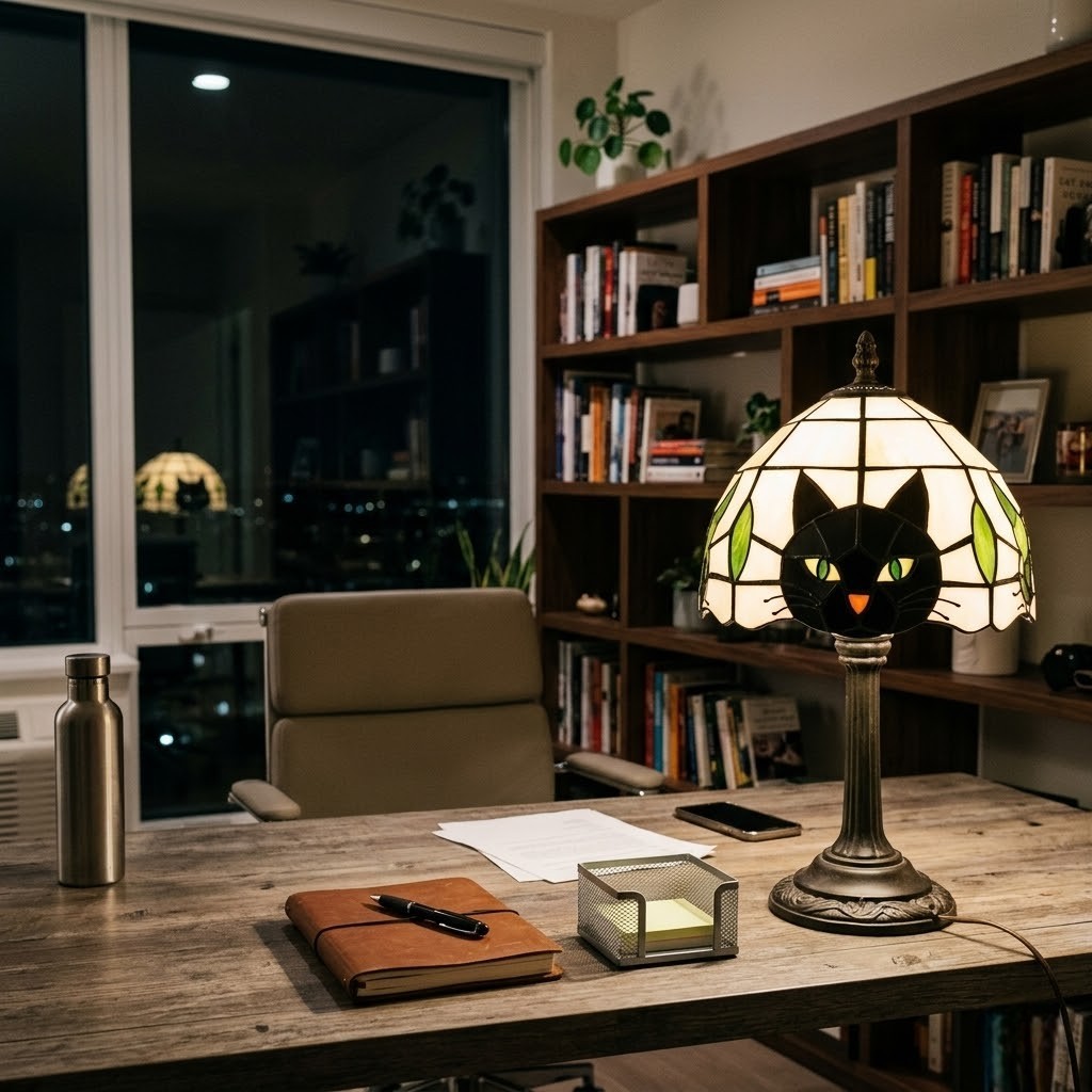 Lampe de bureau vintage chat | Félina