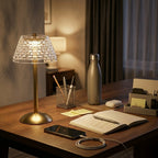 Lampe de bureau tactile dorée | Aurelia