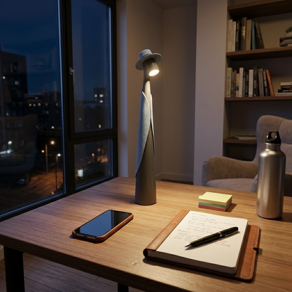 Lampe de bureau bleue design | Veluna