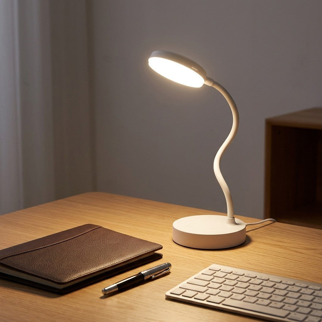 Lampe de bureau sans fil blanche | Solaris