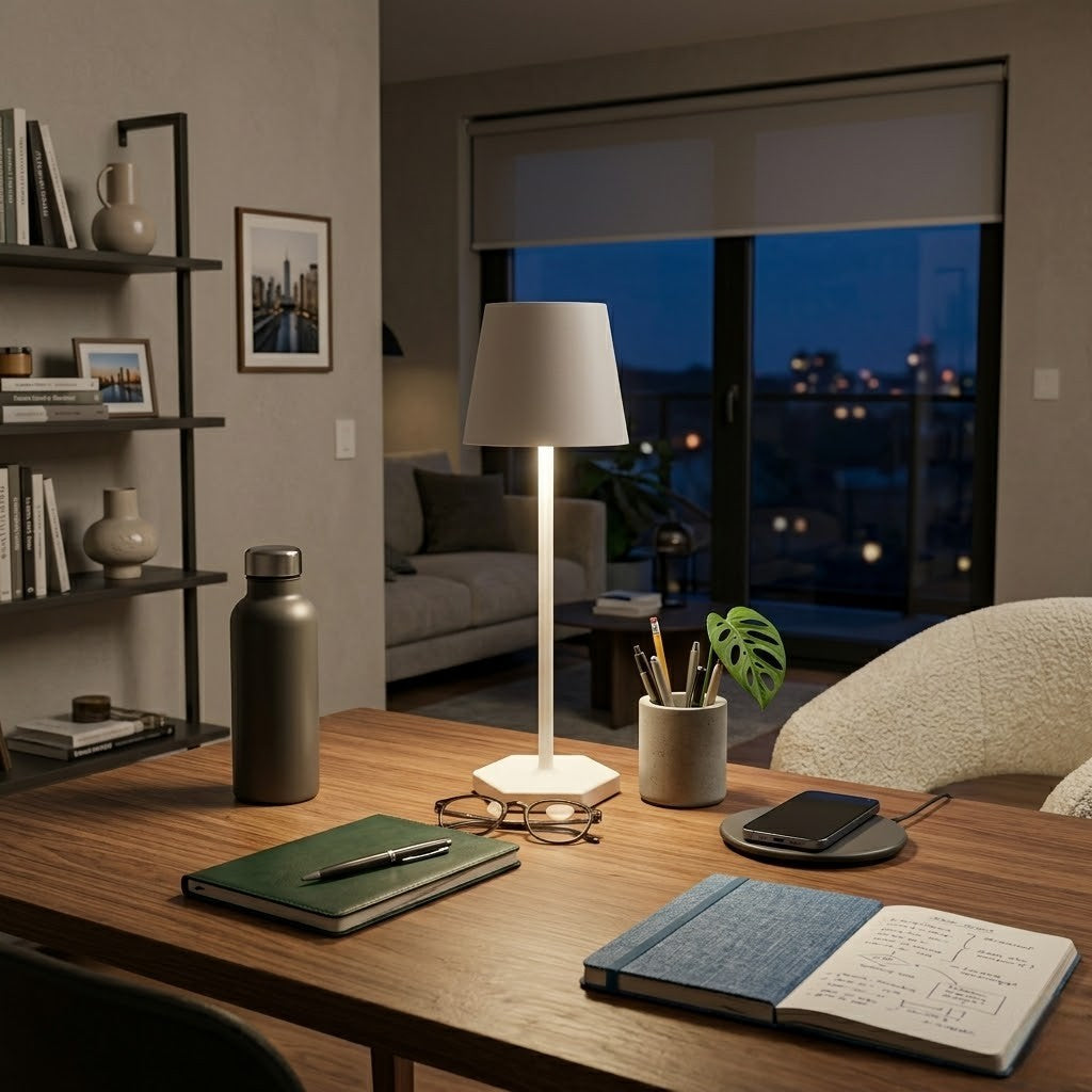 Lampe de bureau blanche design | Althera