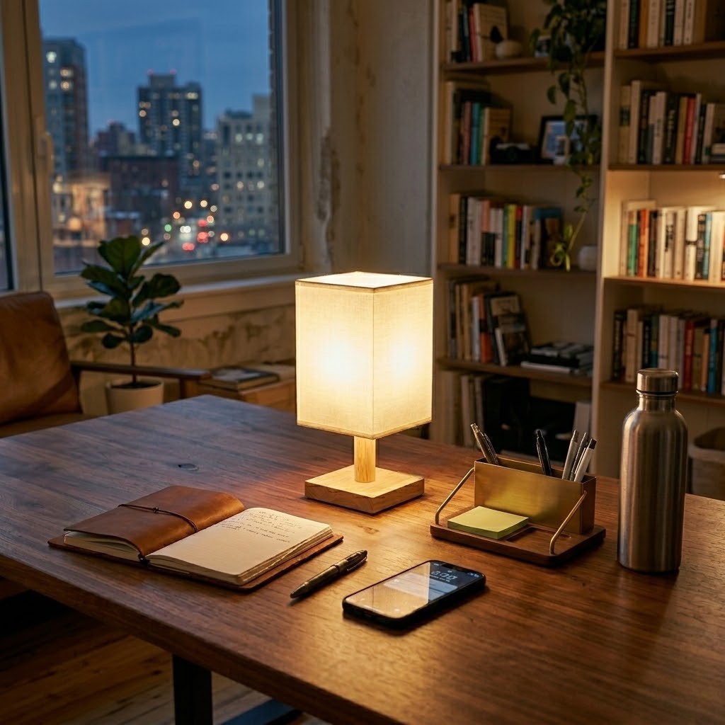 Lampe de bureau bois japonaise | Hinoki