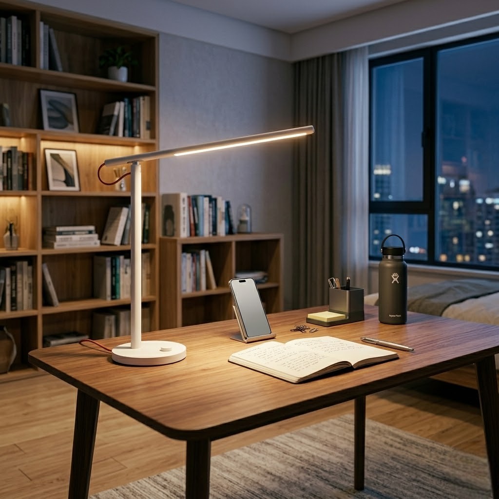 Lampe de bureau blanche minimaliste | Purelia