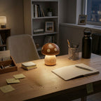 Lampe de bureau bois champignon | Mushora