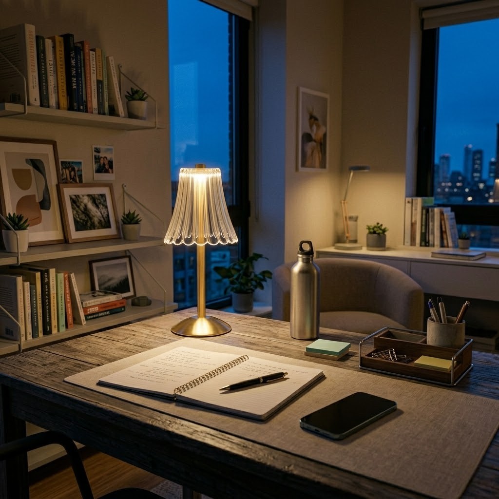 Lampe de bureau dorée papillon | Butterflya
