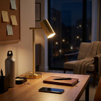 Lampe de bureau dorée design | Mushgold