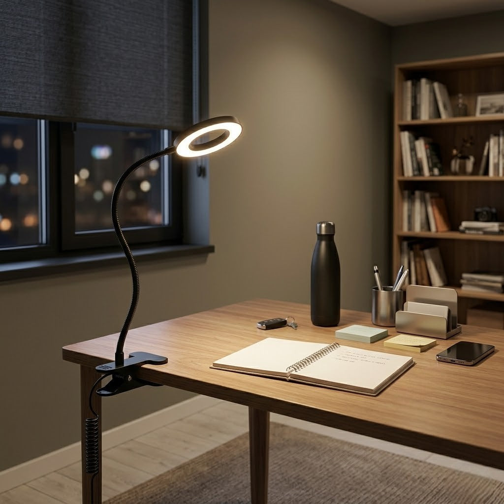 Lampe de bureau à pince flexible | Voltera