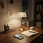 Lampe de bureau dorée moderne | Veloria