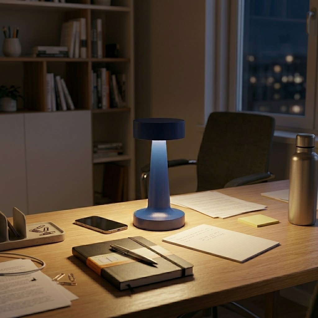 Lampe de bureau bleue moderne | Retrovia