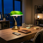 Lampe de bureau verte vintage | Emeris