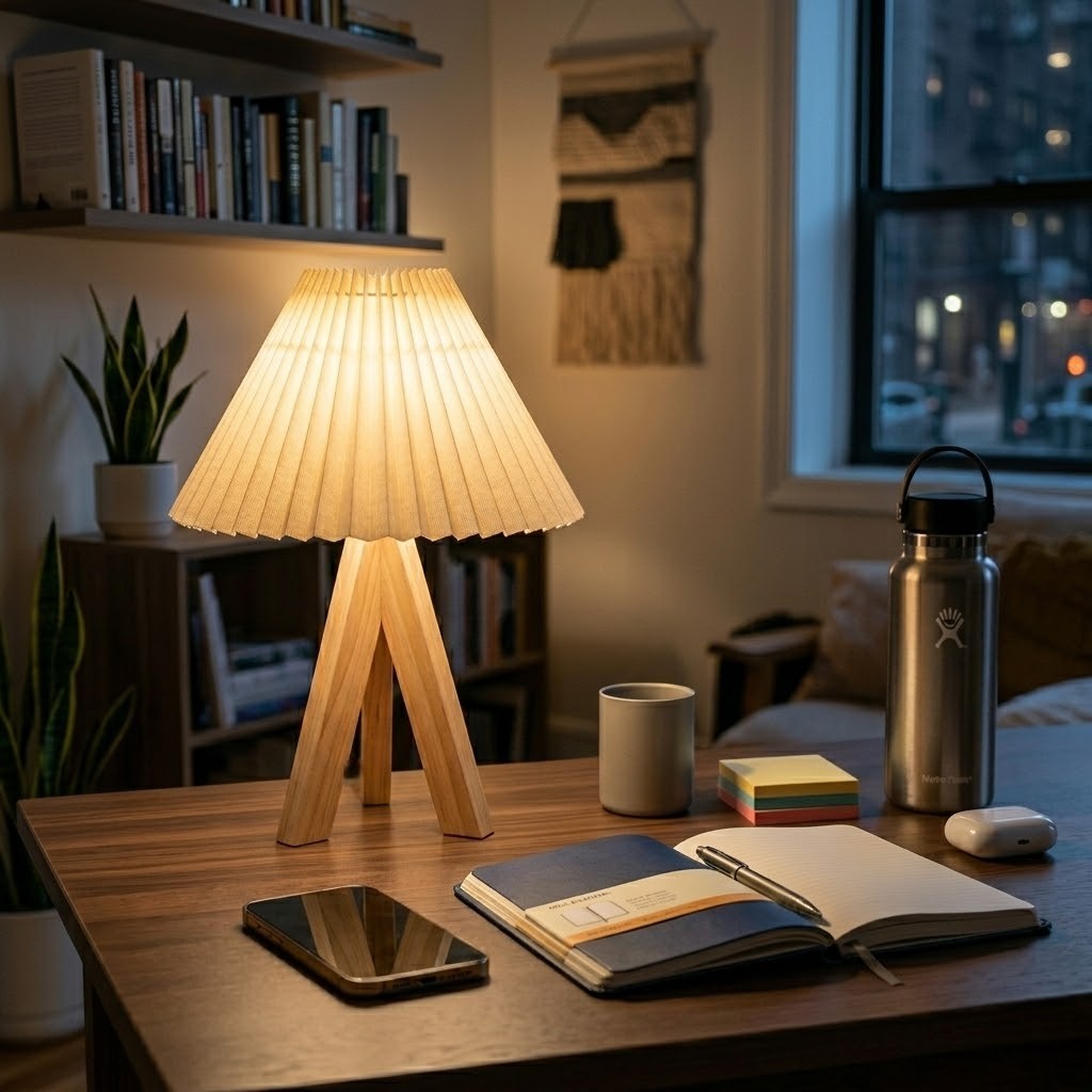 Lampe de bureau bois tamisée | Lumibois